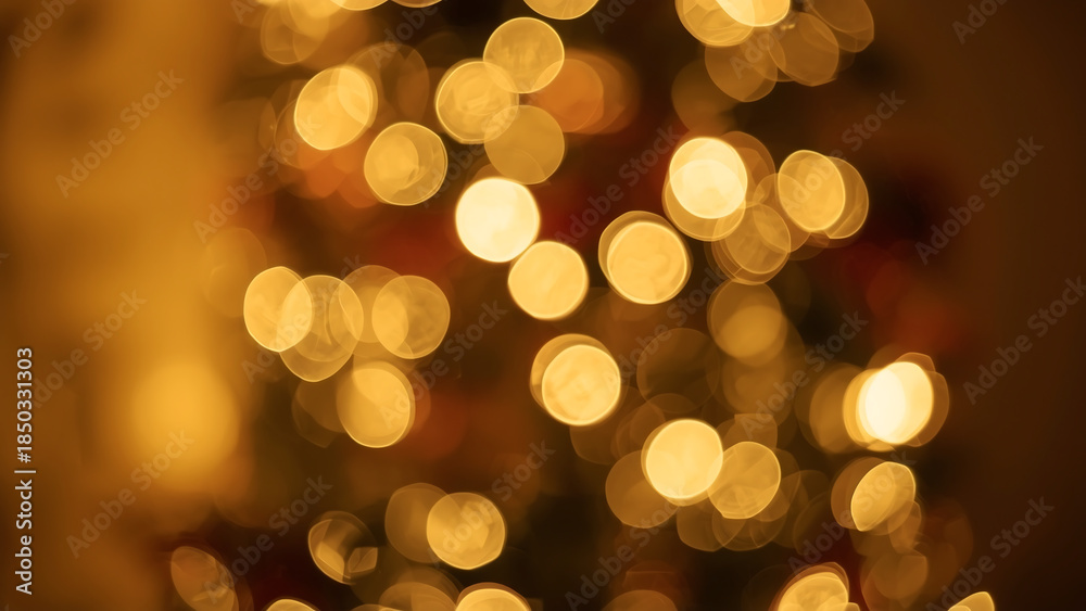 Obraz premium Golden Bokeh Lights Abstract Background with Warm Glow and Blurred Texture