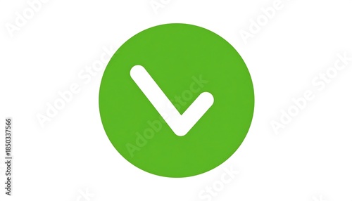 Free Download Green circle with a white checkmark pointing down and to the left on a white background - GFXLoad