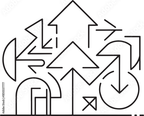 Arrow Icons Set – Directional Navigation Arrows, Next, Back, Forward and Interface Symbols Vector