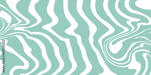 Groovy hippie 70s backgrounds. Waves, swirl, twirl pattern. Twisted and distorted vector texture in trendy retro psychedelic style. Y2k aesthetic.