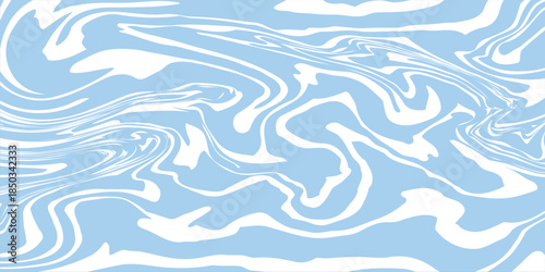 Abstract background seamless pattern with blue waves on transparent background. Vector illustration