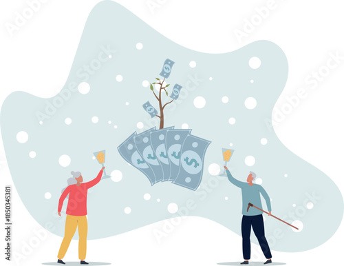 savings and senior financial planning, wealth management concept.life and employment of people.