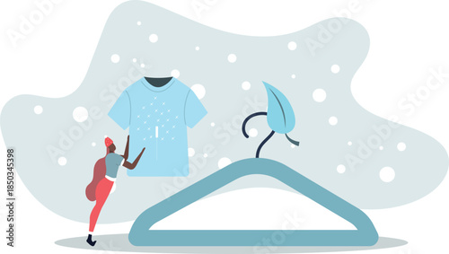 buying recycle clothes to prevent environmental pollution..caring and responsible character.life and employment of people.