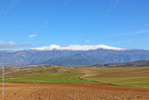 Sierra Nevada mountains n Spain in winter