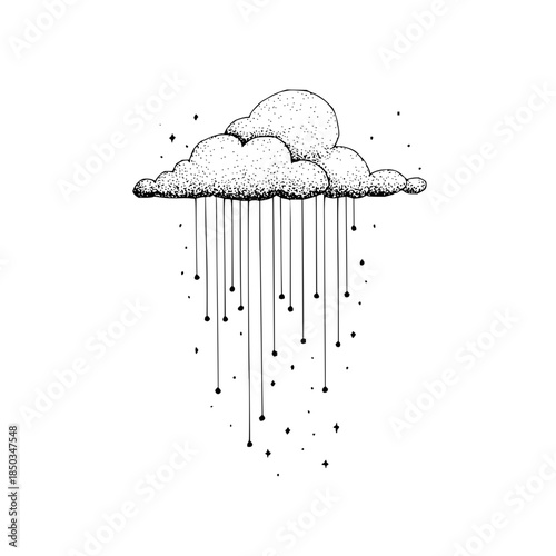 Mental health concept art showing group therapy and complex mind artwork in black and white line drawing