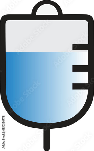 Iv drip bag icon illustration