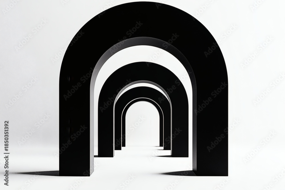 Fototapeta premium Abstract geometric holiday archway silhouette