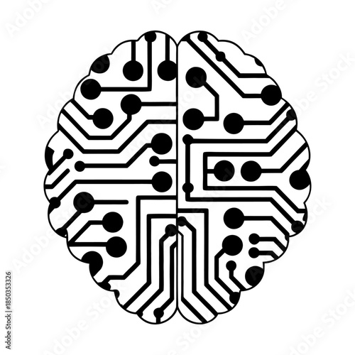 Digital Padlock with Circuit Technology Representing Cybersecurity, Data Protection and Network Safety.