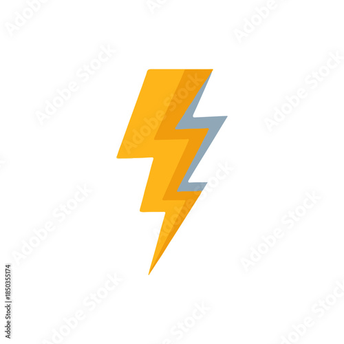 Energetic Yellow and Gray Lightning Bolt Icon on White Free Download Energetic Yellow and Gray Lightning Bolt Icon on White - GFXLoad