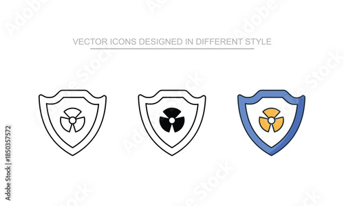 Reactor Shield vector design in modern and trendy style icon
