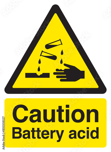 Battery Acid Warning Sign