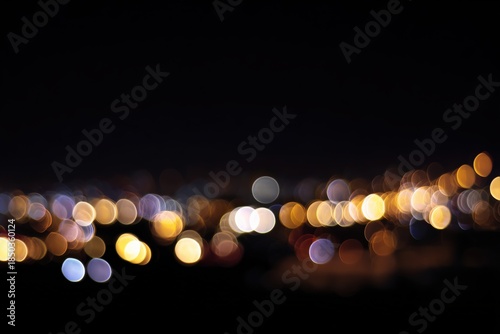 Wallpaper Mural Abstract defocused city lights at night with colorful bokeh Torontodigital.ca