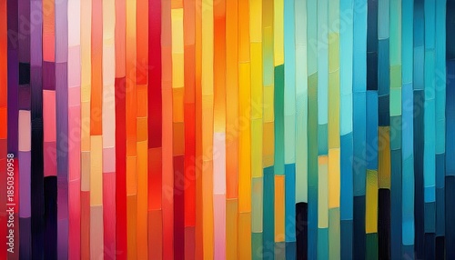 colorful vertical stripes creating vibrant abstract painting