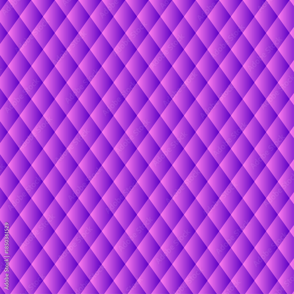 Fototapeta premium Seamless vibrant purple diamond pattern background with quilted texture suitable for upholstery or digital design projects