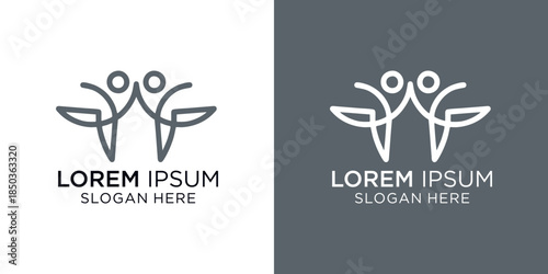 Logo design featuring people, Silluette head of sea lions, ideal for businesses and companies looking for a professional brand identity