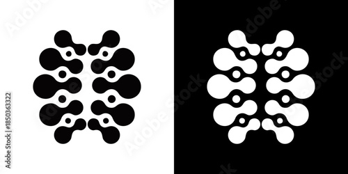 Elegant modern abstract geometric patterns in contrasting black and white, perfect for creative projects, branding, and decorative designs