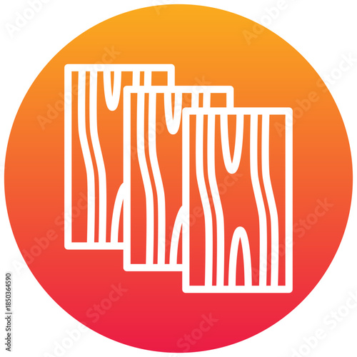 Plank Gradient Icon, Mini Illustration Relate To Carpentry, Wood Industry. Use For Modern Concept, Ui, Ux Web And App Development.