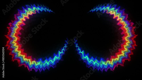 A simulation of what an ocular migraine or rainbow aura might look like. Overlay on video for effect. Left and right options. 14972  