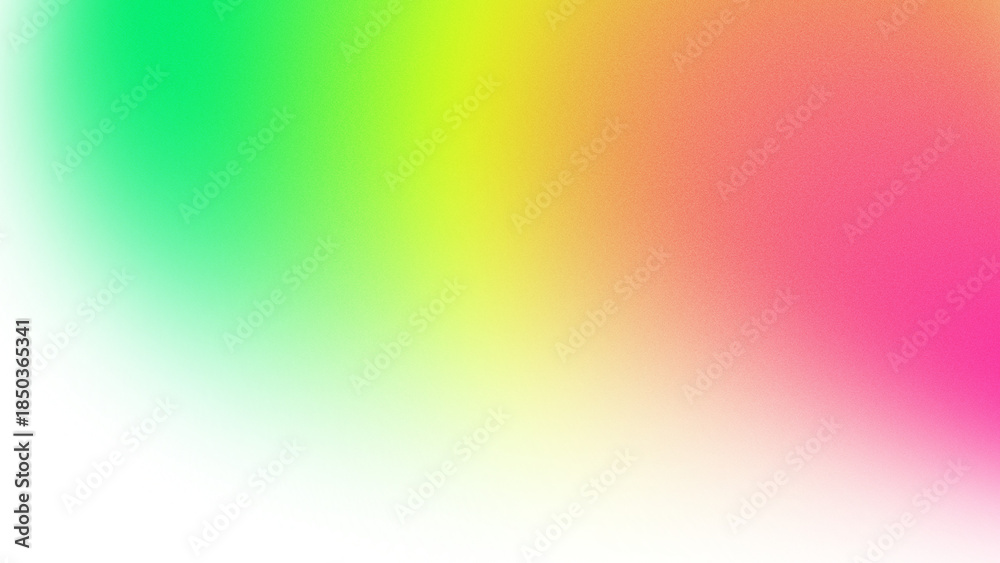 Obraz premium Glowing green yellow pink wave gradient aesthetic template with noise and grainy texture
