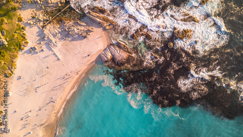 Aerial view from Camps Bay in Cape Town, South Africa