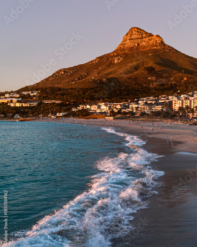 Aerial view from Camps Bay in Cape Town, South Africa