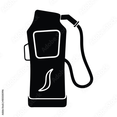 Gas pump simple silhouette icon