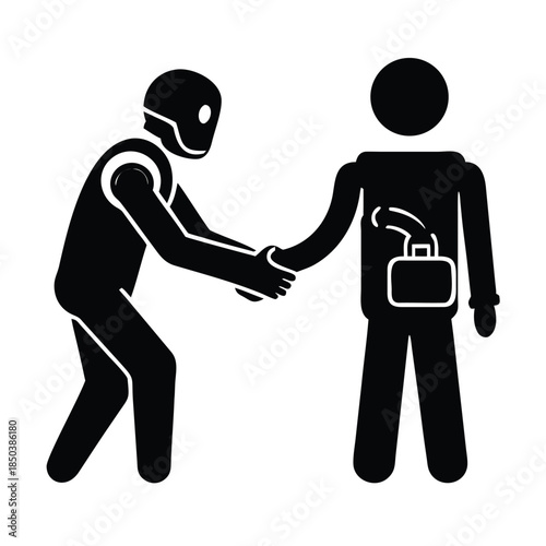 Technology and business deal symbol