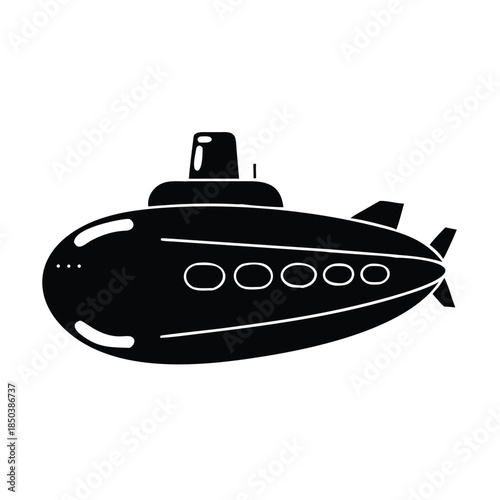 Simple submarine transportation icon