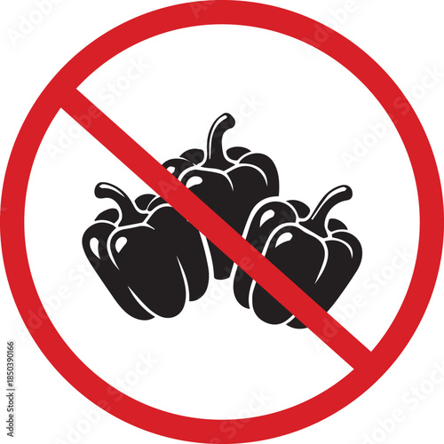 No Bell Peppers Allowed Sign