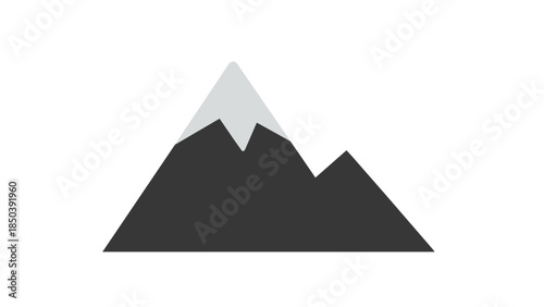 Black and White Mountain Illustration.