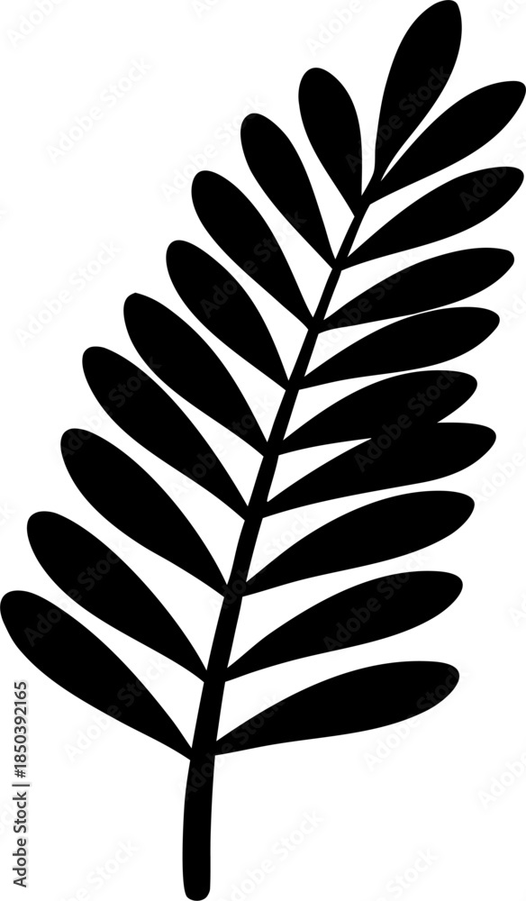 Fototapeta premium Tropical Leaves Silhouette Botanical Design