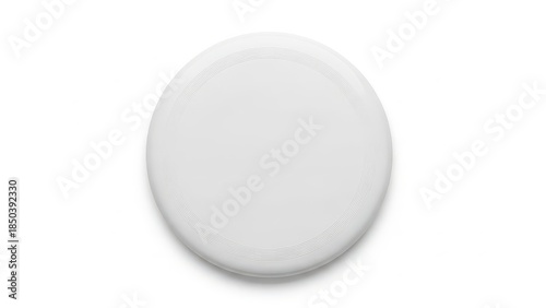 White frisbee on a plain background