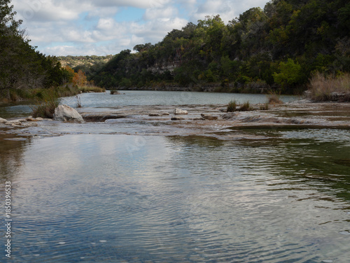 Scenic North Fork of the Guadalupe River Near Hunt, Texas