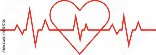 Heart Beat Outline Icon