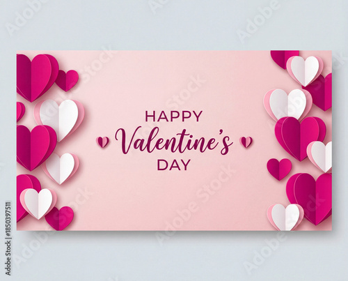 Heart decorations for Valentine's Day celebration in spring season