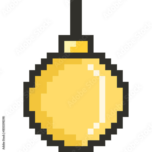 Christmas Pixel Art Icon Set with Santa Claus Snowman and Holiday Decorations