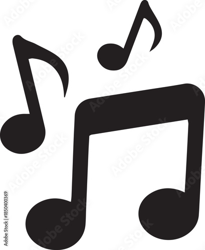 Music icon. Musical key symbol. Vector on white background..