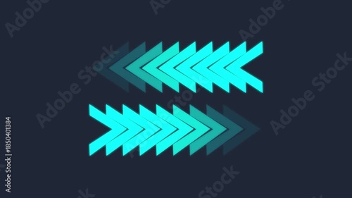 Animated Left- Right directional white arrow for the overlay. next button concept animation. loading animation.