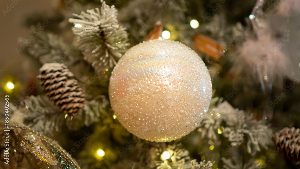 custom made wallpaper toronto digitalBright and shiny Christmas toys are hanging on the Christmas tree.	
