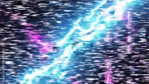 Neon fractures through cosmic static