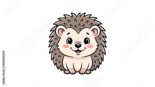 Cute cartoon animal character illustration isolated on white background