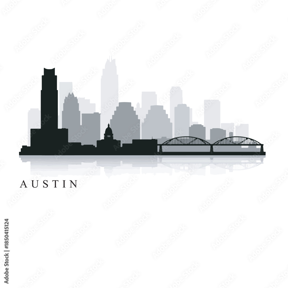 Naklejka premium austin city skyline