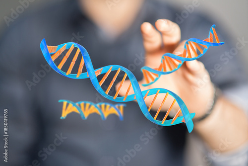 Image depicting a 3D DNA mo...