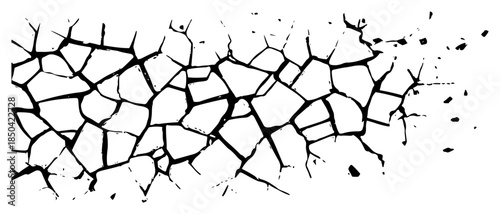 Abstract cracked earth ground texture with dry mud pattern
