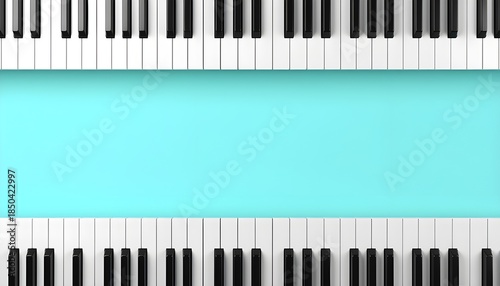 “Piano Keys Frame Top View”
