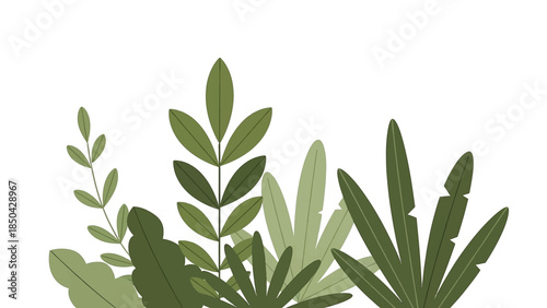 Abstract Leaf Flat Vector Elements Illustration