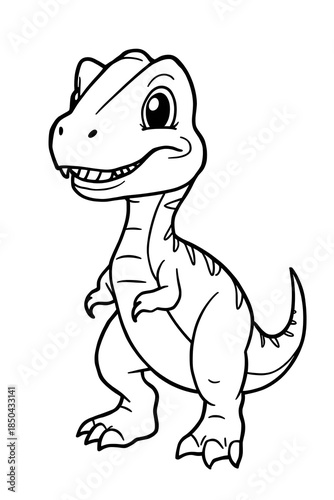 vector illustration of cartoon dinosaur