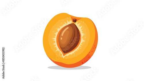 Vibrant halved apricot revealing its natural pit a colorful sweet fruit ready to be enjoyed as a healthy snack or ingredient