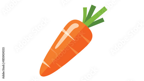 Vibrant orange carrot with fresh green leaves vector illustration depicting a vibrant wholesome nutritious vegetable for healthy eating and culinary