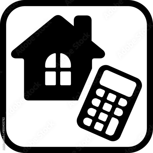 家と電卓のアイコン